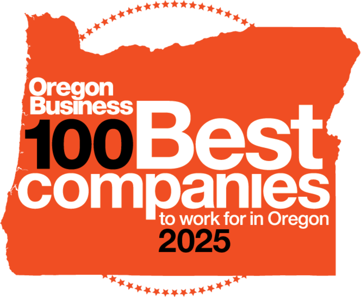 2025 100 best companies oregon buisness badge